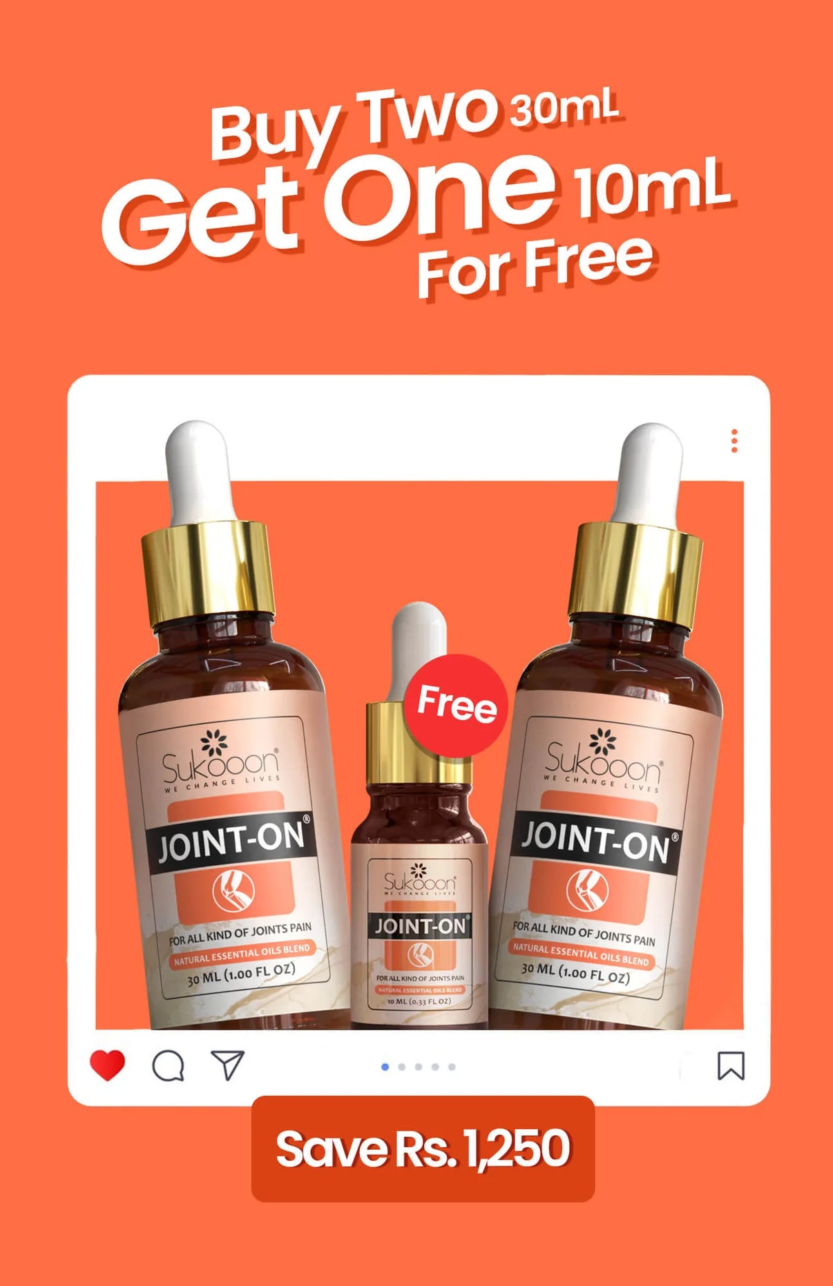 Joint-on (30ML) x 2 + Joint-on (10ML) x 1 - Buy 2 & Get 1 FREE