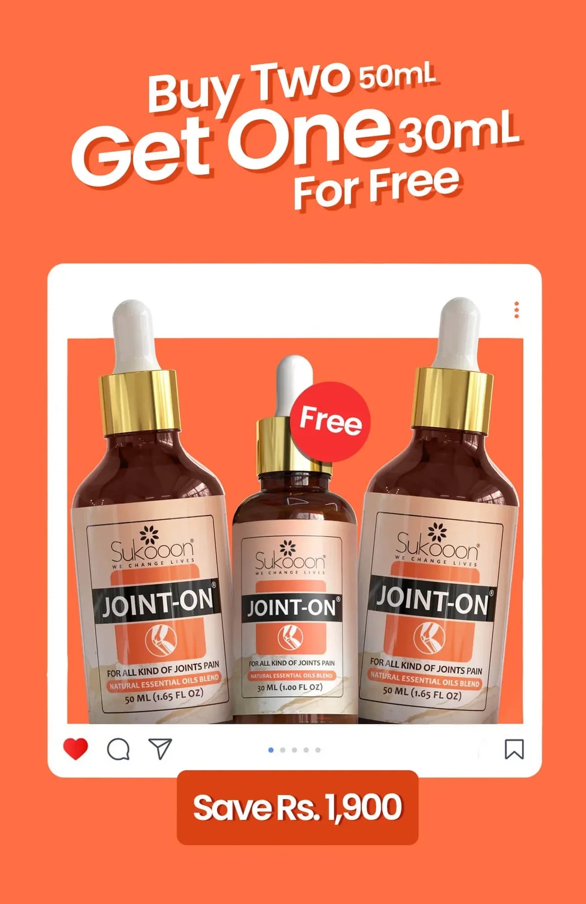 Joint-on (50ML) x 2 + Joint-on (30ML) x 1 - Buy 2 & Get 1 FREE