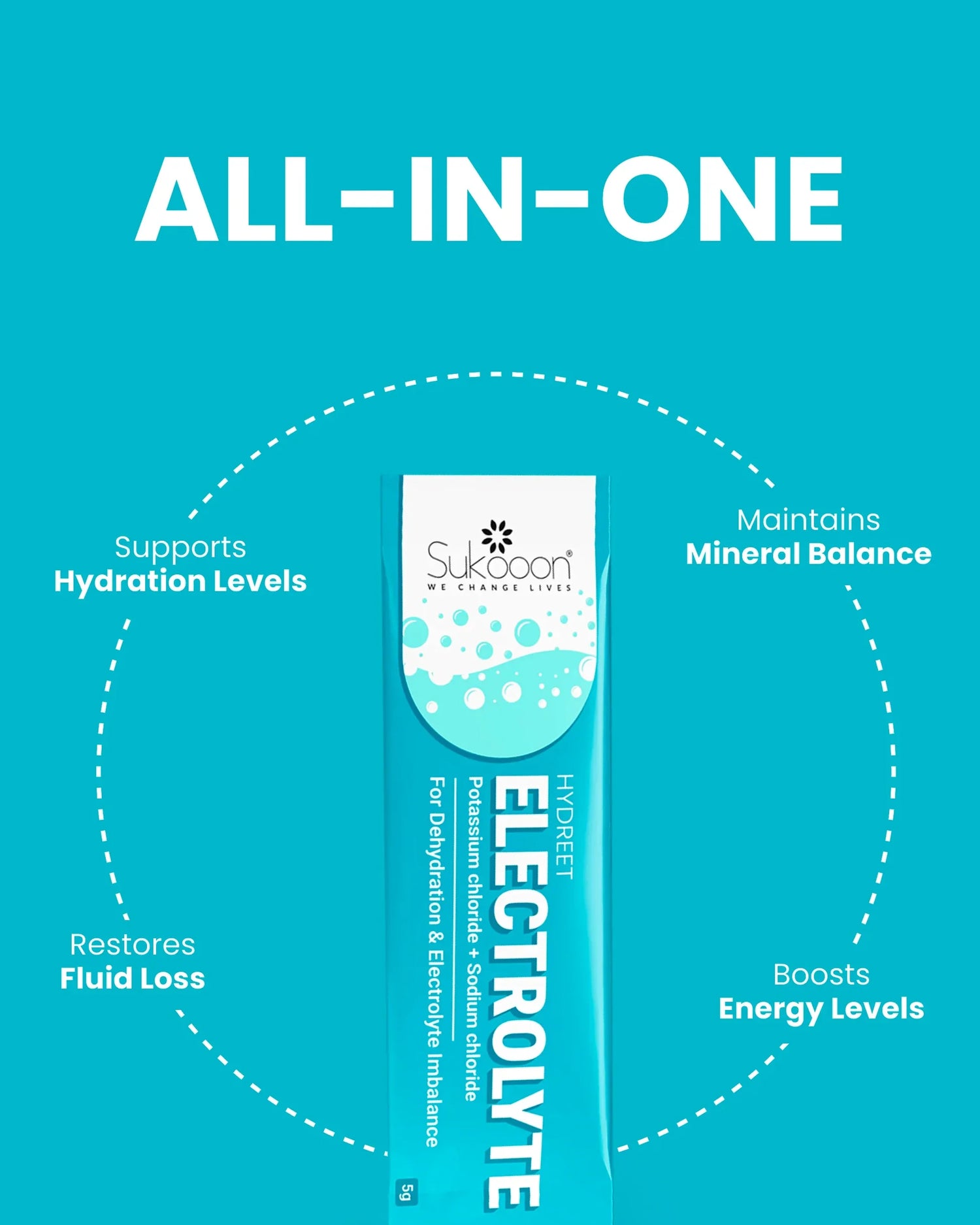 HYDREET Electrolytes (Potassium+ Sodium) Sachet by Sukooon 10's