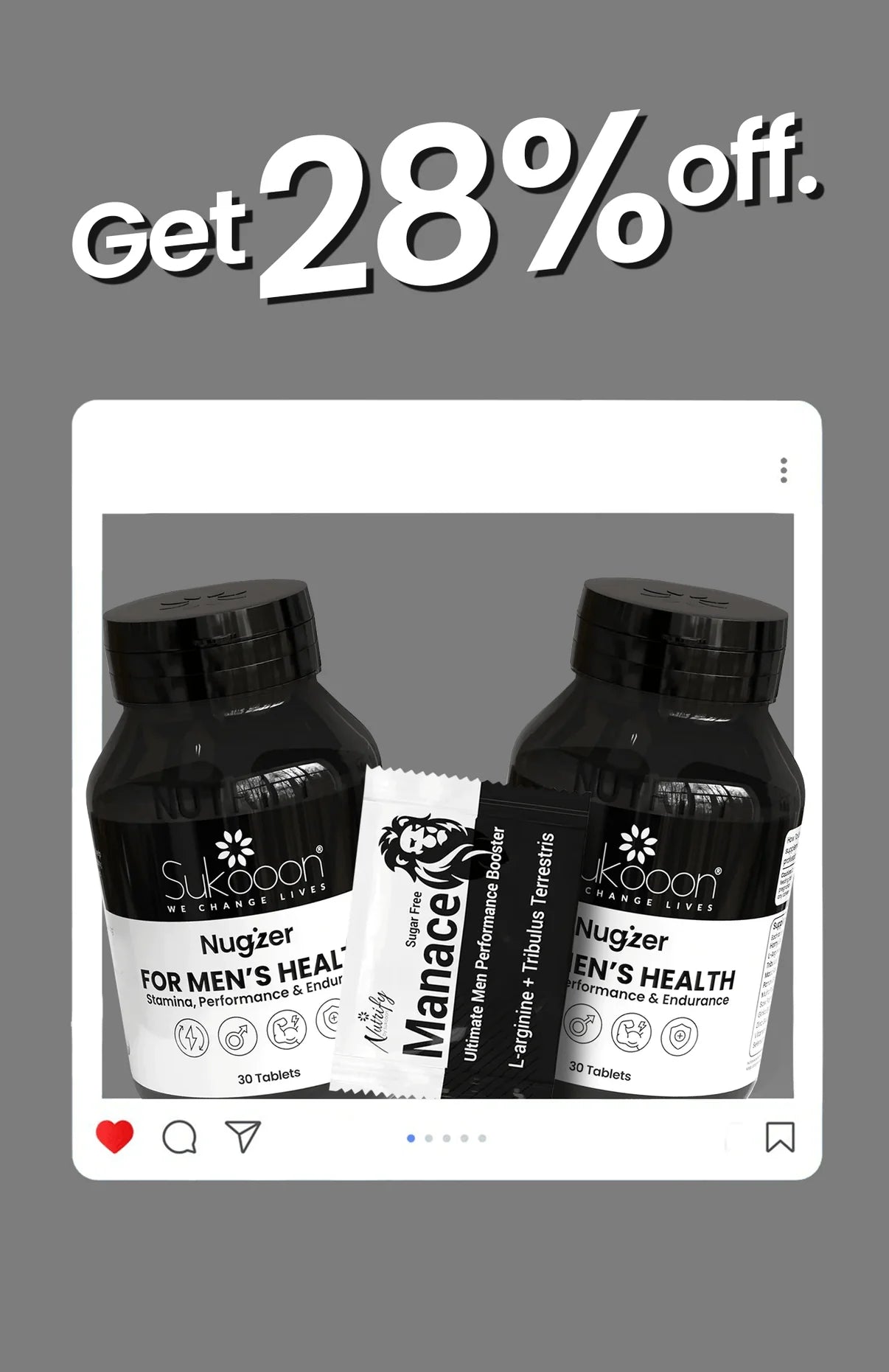 Nugizer Tablet + Manace Sachet | Buy 2 Get 1 Free