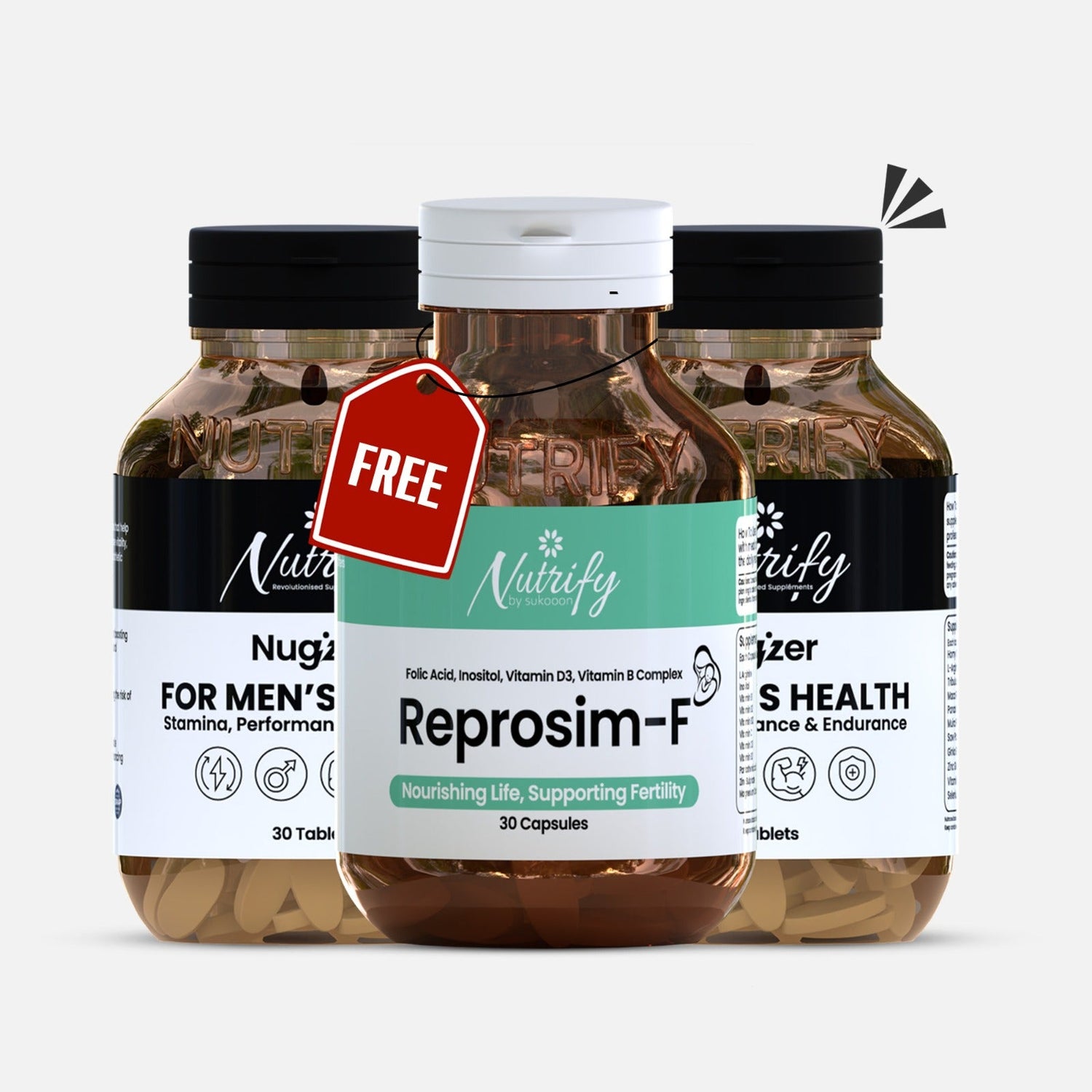 Nugizer / 2 + Reprosim-F (Free) | Ultimate Fertility Support Bundle