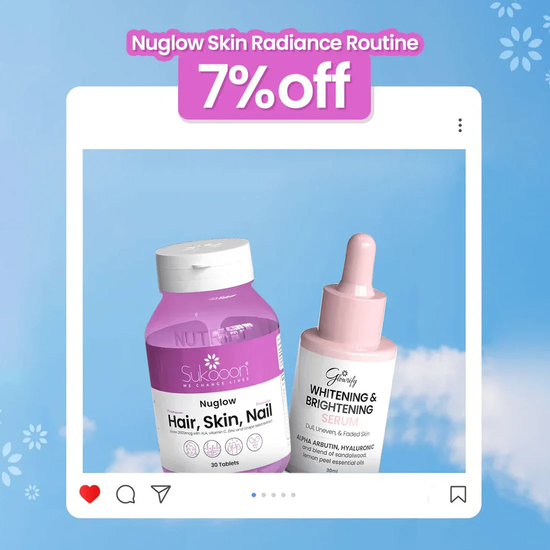 Nuglow Skin Serum Set (Nuglow + 30ml Serum)