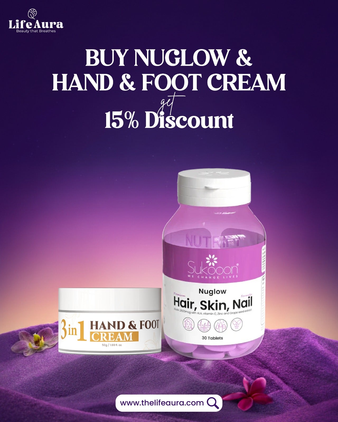 Skin Care Bundle-3 (Hand & Foot + Nuglow)