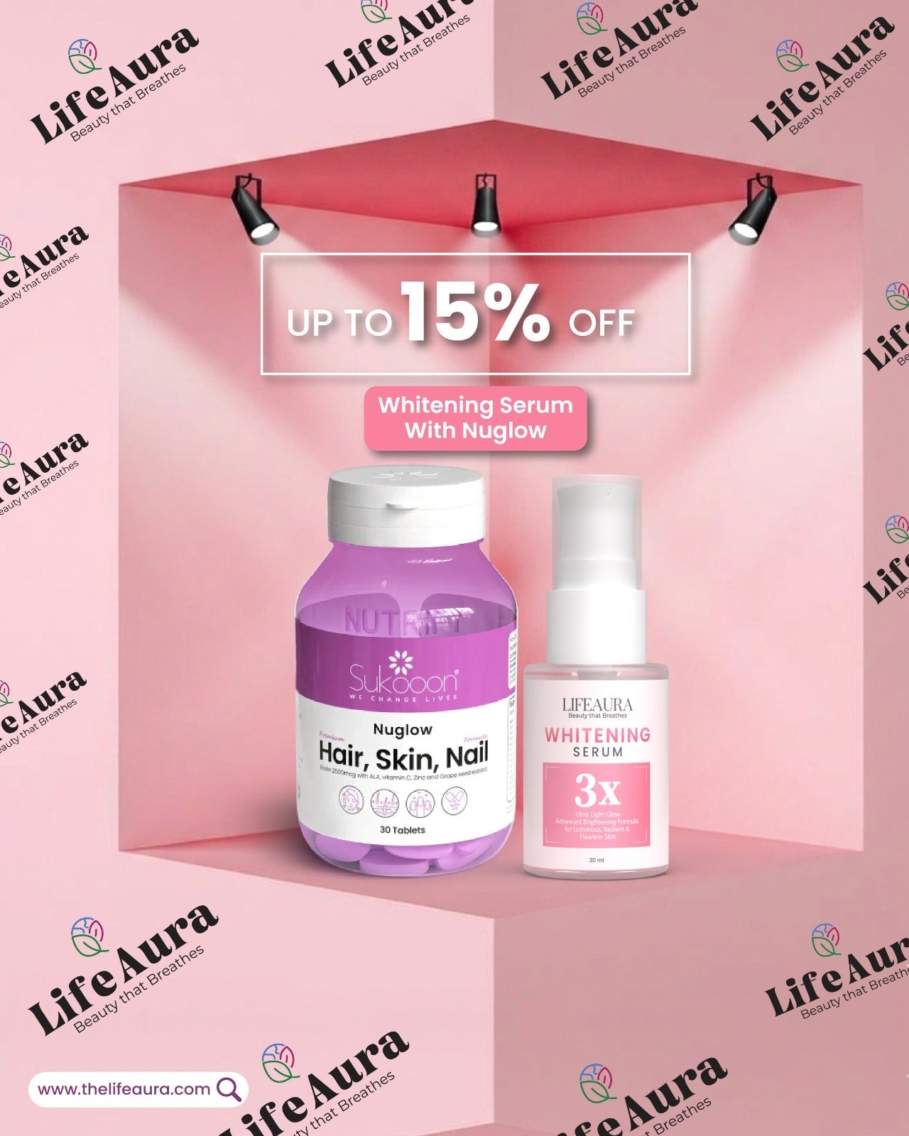 Skin Care Bundle-1 (Whitening Serum + Nuglow)