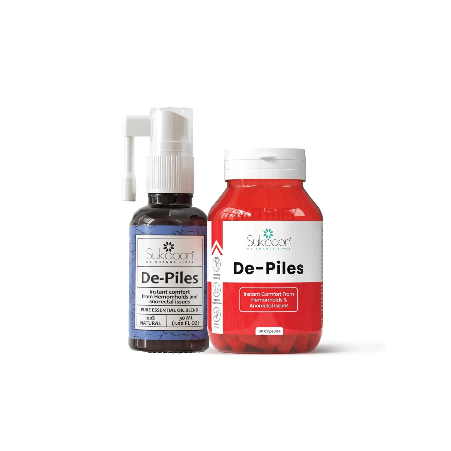 De-Piles Capsule+Oil | For Hemorrhoids & Anorectal Issues