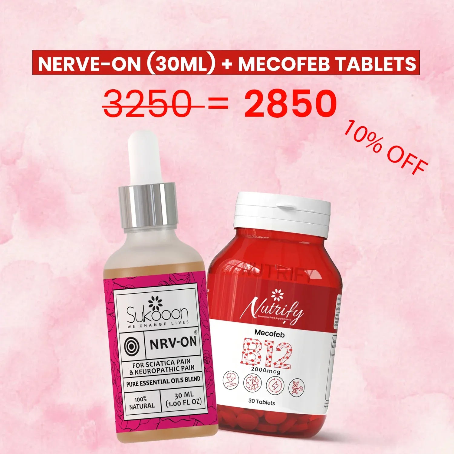 Nerve-On Essential Oil + Mecofeb Tablets